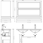Ruim massief eiken badkamermeubel 130 cm met granieten blad en dubbele bijpassende waskommen