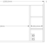 New Country Spiegel met regaal Donker Eiken 120x70x12