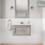 Landelijk klassiek badmeubel 70 cm in Manor House Grey met keramische wastafel
