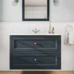 Hague Blue klassiek badkamermeubel 100 cm met keramische wastafel en twee softclose lades
