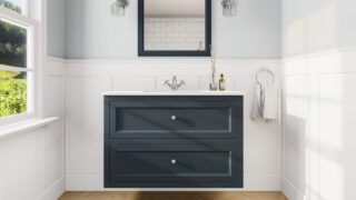 Hague Blue klassiek badkamermeubel 100 cm met keramische wastafel en twee softclose lades