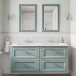 Oval Room Blue klassiek badkamermeubel 140 cm met keramische wastafel en vier softclose lades