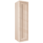 Compacte Badkamerkast met twee schappen voorzien van een landelijk front in Setting Plaster 120 cm.