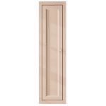 Compacte Badkamerkast met twee schappen voorzien van een landelijk front in Setting Plaster 120 cm.