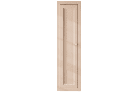 Compacte Badkamerkast met twee schappen voorzien van een landelijk front in Setting Plaster 120 cm.