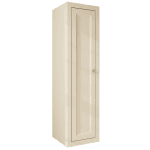 Compacte Badkamerkast met twee schappen voorzien van een landelijk front in Off-White 120 cm.