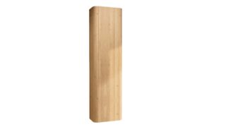 Softcube Badkamerkast 170 cm hoog met afgeronde zijkanten met een vlak front in naturel eiken met push-to-open deur