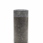 Natuursteen wastafel beige Van Heck Zwart Rond 40