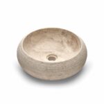 Natuursteen kom beige Van Heck Beige Rond 40