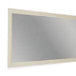 Massief houten badkamerspiegel,117x74 in Off-White