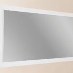 Massief houten badkamerspiegel,130x74 in All White