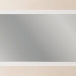 Massief houten badkamerspiegel,130x74 in All White
