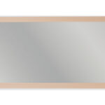 Massief houten badkamerspiegel,130x74 in Setting Plaster