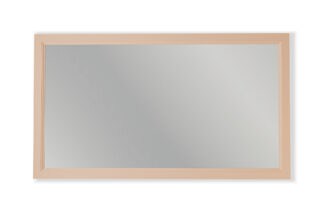 Massief houten badkamerspiegel,130x74 in Setting Plaster