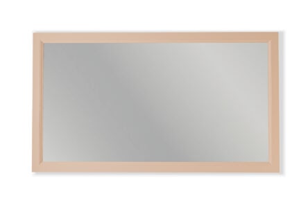 Massief houten badkamerspiegel,130x74 in Setting Plaster