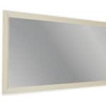 Massief houten badkamerspiegel,130x74 in Off-White