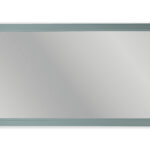 Massief houten badkamerspiegel,130x74 in Oval Room Blue