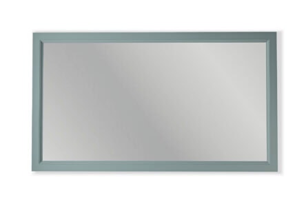 Massief houten badkamerspiegel,130x74 in Oval Room Blue