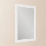 Massief houten badkamerspiegel, 52x82 in All White
