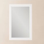 Massief houten badkamerspiegel, 52x82 in All White