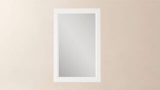 Massief houten badkamerspiegel, 52x82 in All White