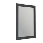 Massief houten badkamerspiegel, 52x82 in Off-Black