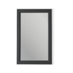 Massief houten badkamerspiegel, 52x82 in Off-Black