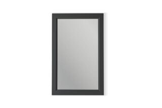 Massief houten badkamerspiegel, 52x82 in Off-Black