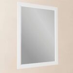 Massief houten badkamerspiegel,67x82 in All White