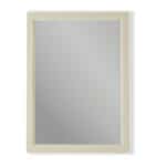 Massief houten badkamerspiegel,67x82 in Off-White