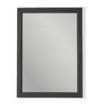 Massief houten badkamerspiegel,67x82 in Off-Black