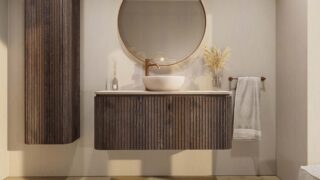 De Softgroove massief eiken badkamermeubels kenmerken zich door de afgeronde hoeken. Hiermee krijgen de meubels een retro look and feel. Het meubel is voorzien van een extra binnenlade waarin je handig alle badkamerspullen in kunt opbergen. Deze bevi