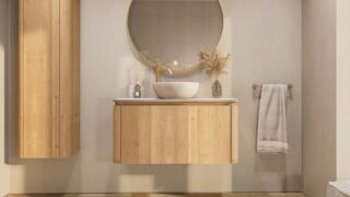 De Softcube massief eiken badkamermeubels kenmerken zich door de afgeronde hoeken. Hiermee krijgen de meubels een retro look and feel. Het meubel is voorzien van een extra binnenlade waarin je handig alle badkamerspullen in kunt opbergen. Deze bevind