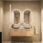 Dit Badkamermeubel uit de New Country serie heeft een vlak front, de onderkast is van massief eiken in de kleur Naturel Eiken in de afmetingen 140x40x45. Het Badkamermeubel bestaat uit de onderkast met 2 lades. De spiegel en kraan zijn niet inbegrepe