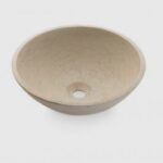 Waskom Natuursteen Van Heck Beige Rond 40,5