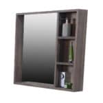 New Country Spiegel met regaal Donker Eiken 80x70x12