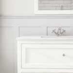 All White klassiek badkamermeubel 100 cm met keramische wastafel en twee ruime softclose lades