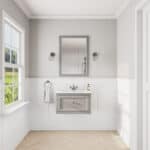 Landelijk klassiek badmeubel 70 cm in Manor House Grey met keramische wastafel