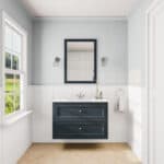 Hague Blue klassiek badkamermeubel 100 cm met keramische wastafel en twee softclose lades