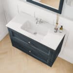Hague Blue klassiek badkamermeubel 100 cm met keramische wastafel en twee softclose lades