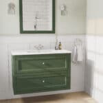 Beverly klassiek badkamermeubel 100 cm met keramische wastafel en twee ruime softclose lades