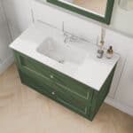 Beverly klassiek badkamermeubel 100 cm met keramische wastafel en twee ruime softclose lades