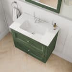 Klassiek wastafelmeubel 80 cm gespoten in Beverly met keramische wastafel en twee softclose lades