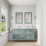 Oval Room Blue klassiek badkamermeubel 140 cm met keramische wastafel en vier softclose lades