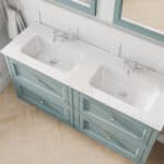 Oval Room Blue klassiek badkamermeubel 140 cm met keramische wastafel en vier softclose lades