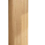 Softcube Badkamerkast 170 cm hoog met afgeronde zijkanten met een vlak front in naturel eiken met push-to-open deur