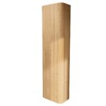 Softcube Badkamerkast 170 cm hoog met afgeronde zijkanten met een vlak front in naturel eiken met push-to-open deur