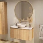 De Softcube massief eiken badkamermeubels kenmerken zich door de afgeronde hoeken. Hiermee krijgen de meubels een retro look and feel. Het meubel is voorzien van een extra binnenlade waarin je handig alle badkamerspullen in kunt opbergen. Deze bevind