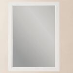 Massief houten badkamerspiegel,67x82 in All White