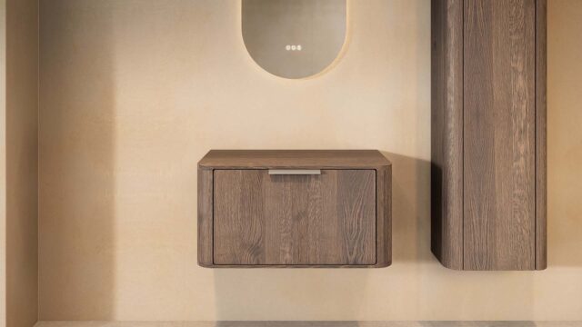 De Bergwood onderkast is een verfijnd designmeubel waarin vakmanschap, vrijheid en luxe samenkomen. Deze onderkast is volledig vervaardigd uit massief eikenhout en ontworpen voor wie een badkamermeubel zoekt dat niet alleen functioneel is, maar ook e